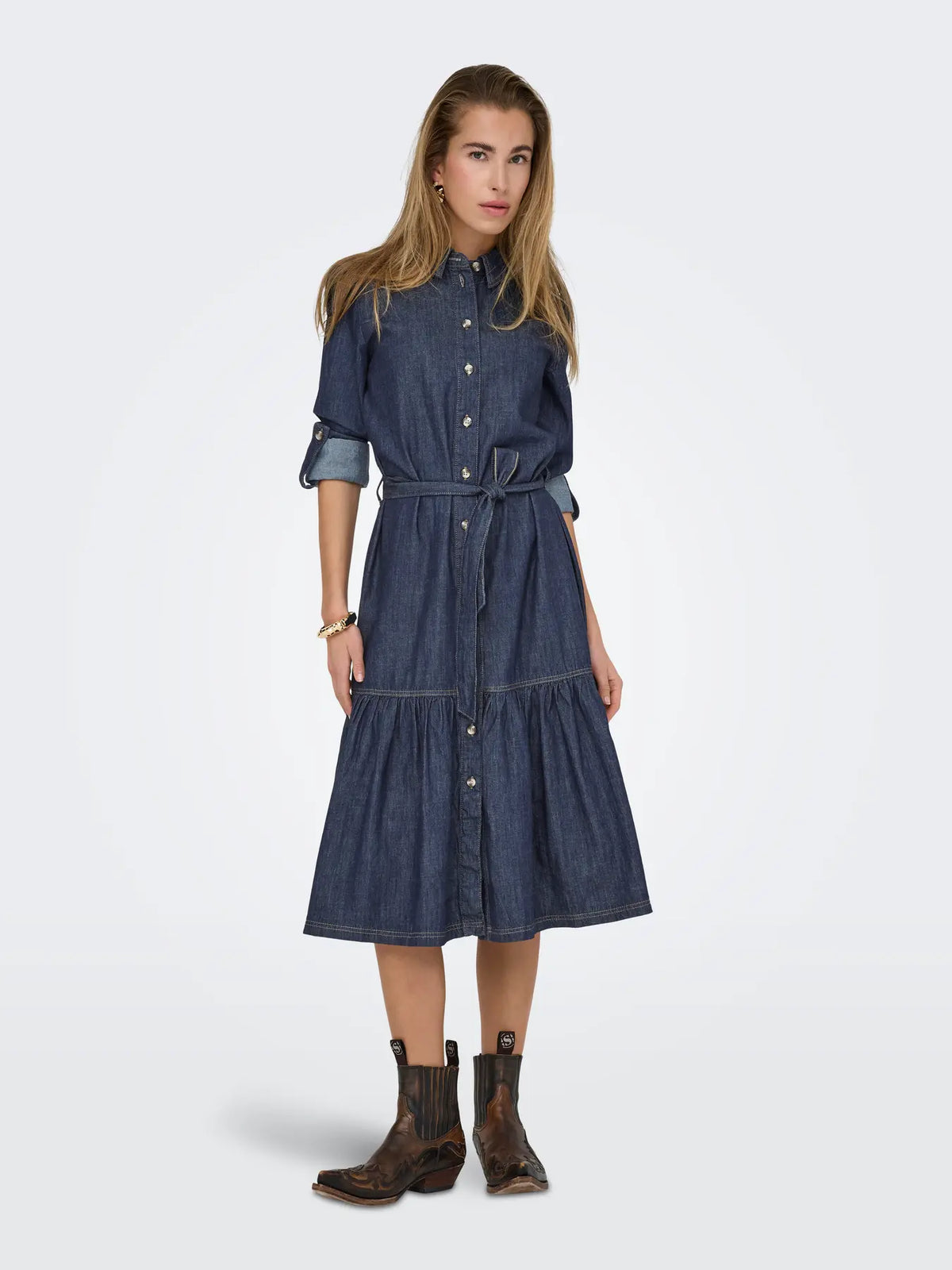ONLSEVIGNY FRILL 3/4 SL LONG DRESS DNM