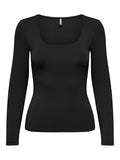 ONLEA L/S 2-WAY DEEP NECK TOP JRS NOOS