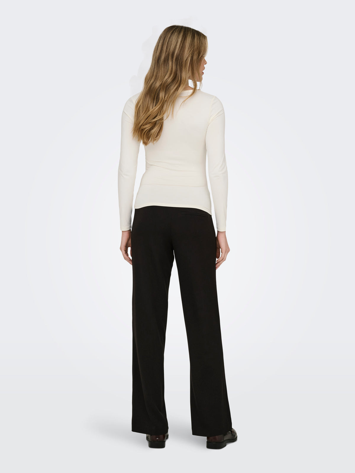 ONLEA L/S 2-WAY DEEP NECK TOP JRS NOOS