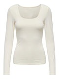 ONLEA L/S 2-WAY DEEP NECK TOP JRS NOOS