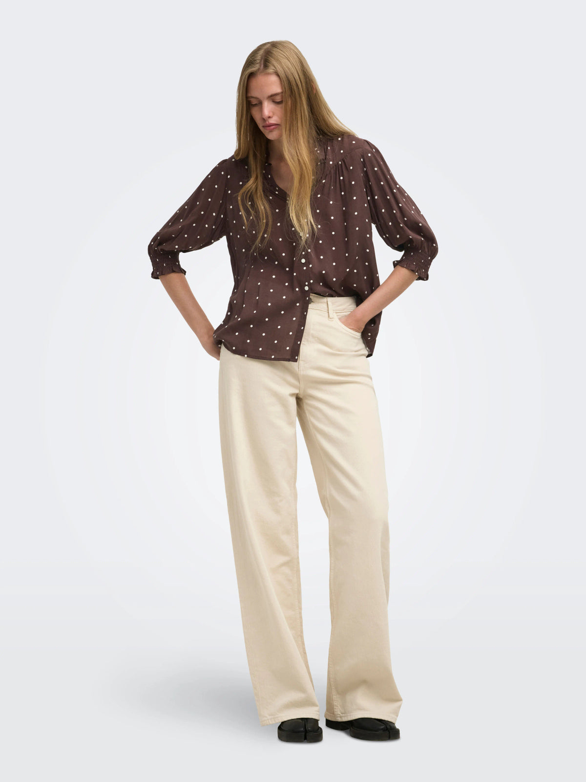 ONLRAYA 3/4 SHIRT WVN NOOS