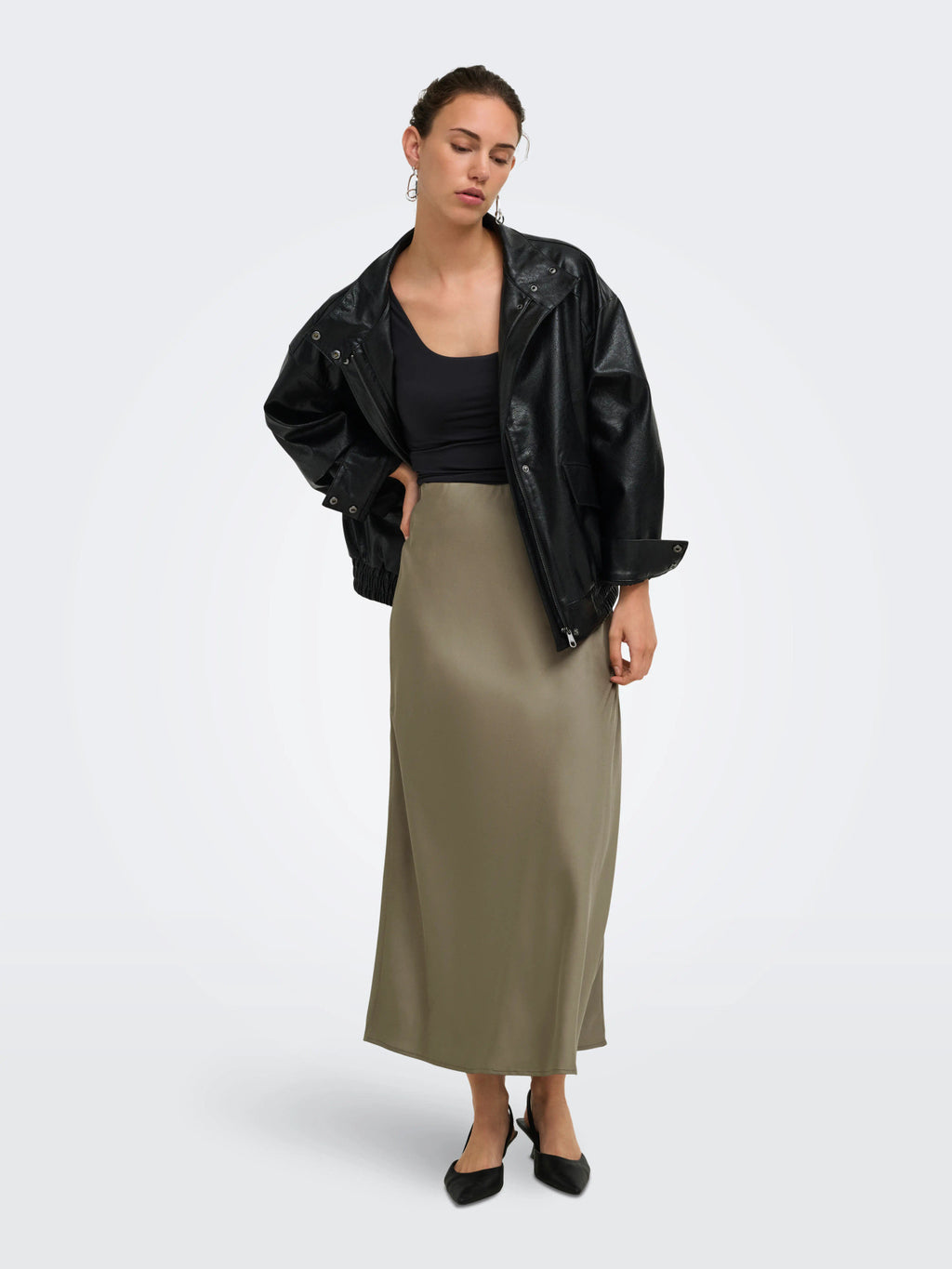 ONLCHIGO ANKEL SATIN SKIRT WVN