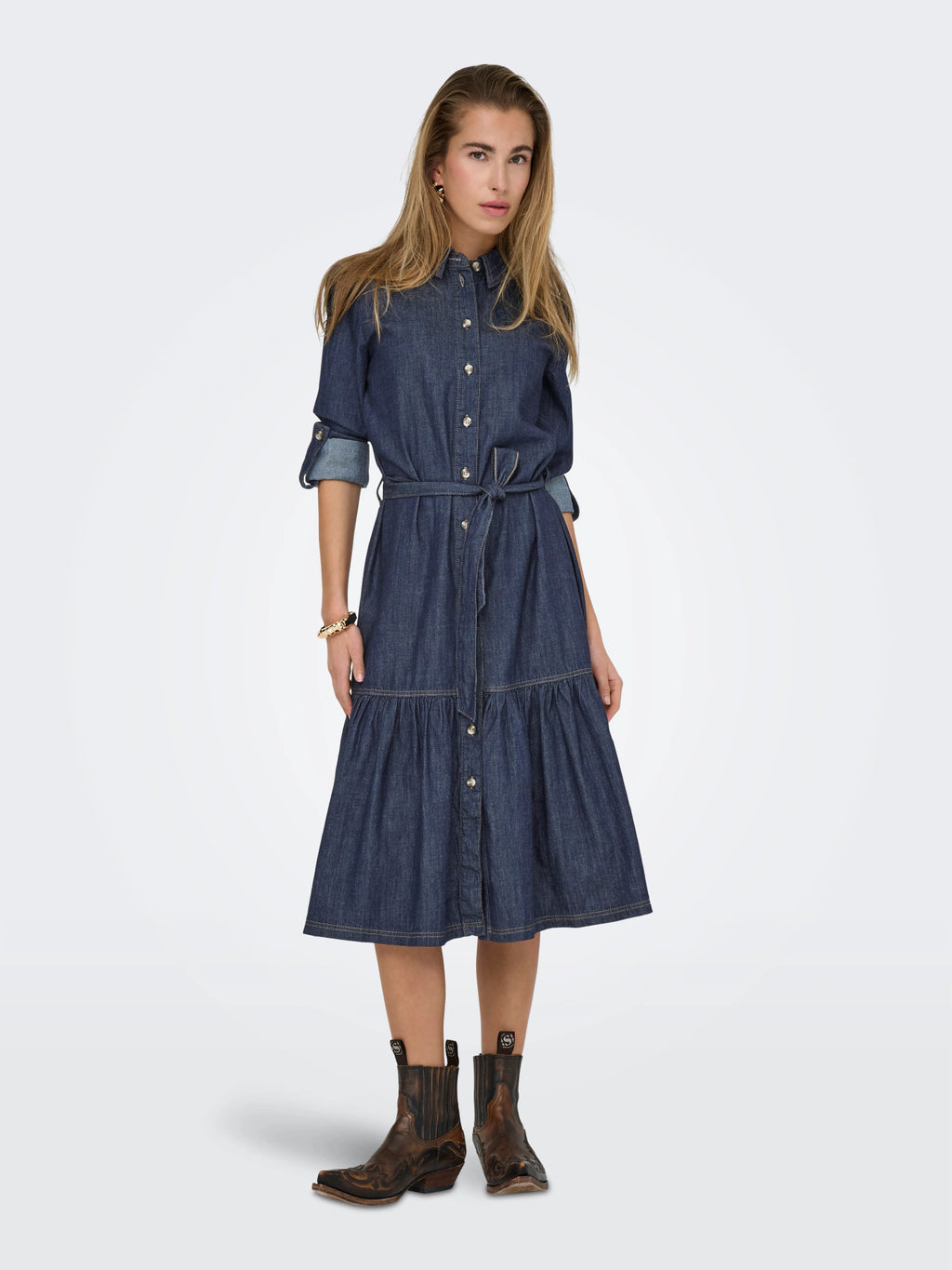 ONLSEVIGNY FRILL 3/4 SL LONG DRESS DNM