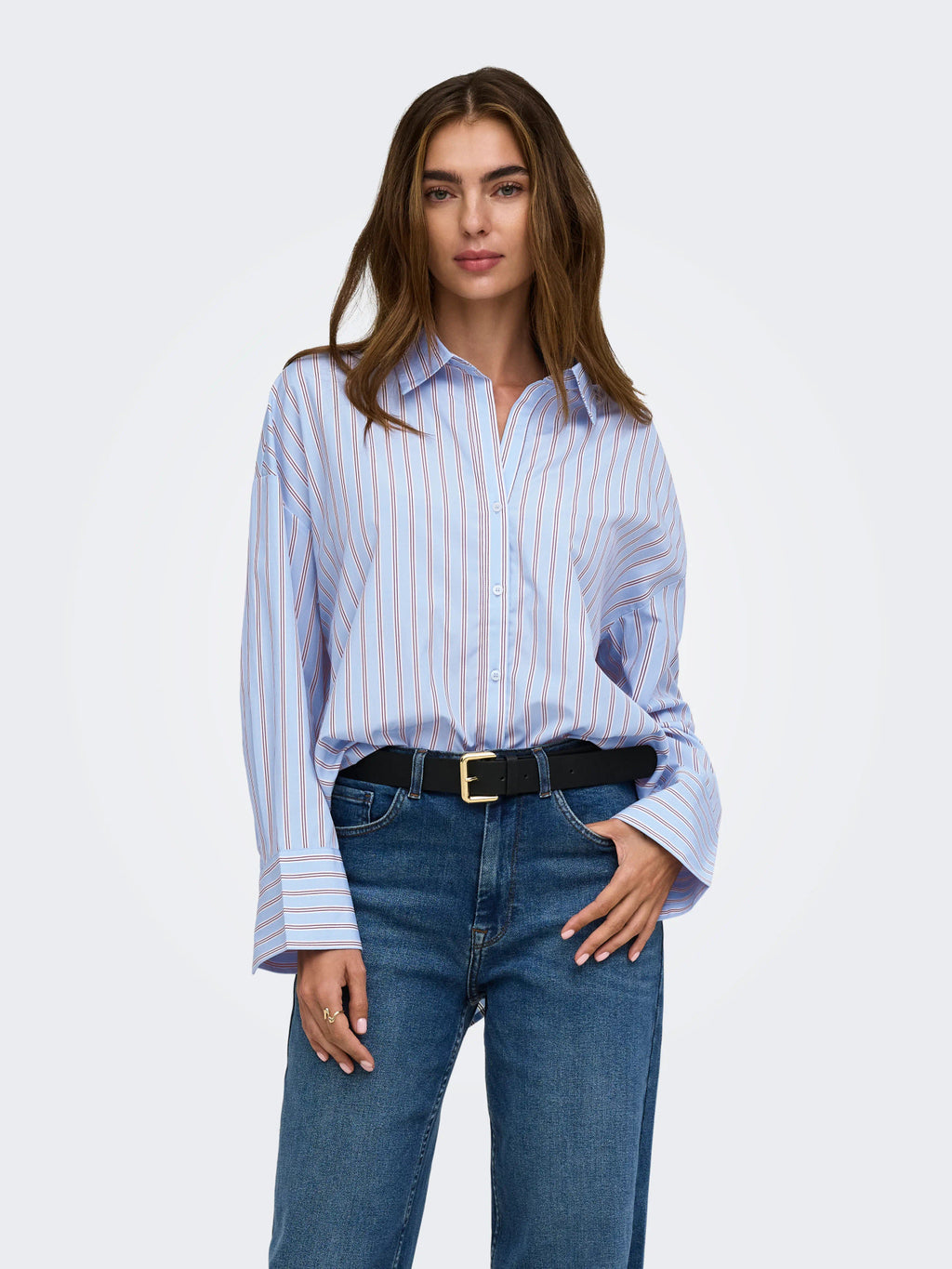 ONLOREGON ALVA LS REG SHIRT NOOS WVN