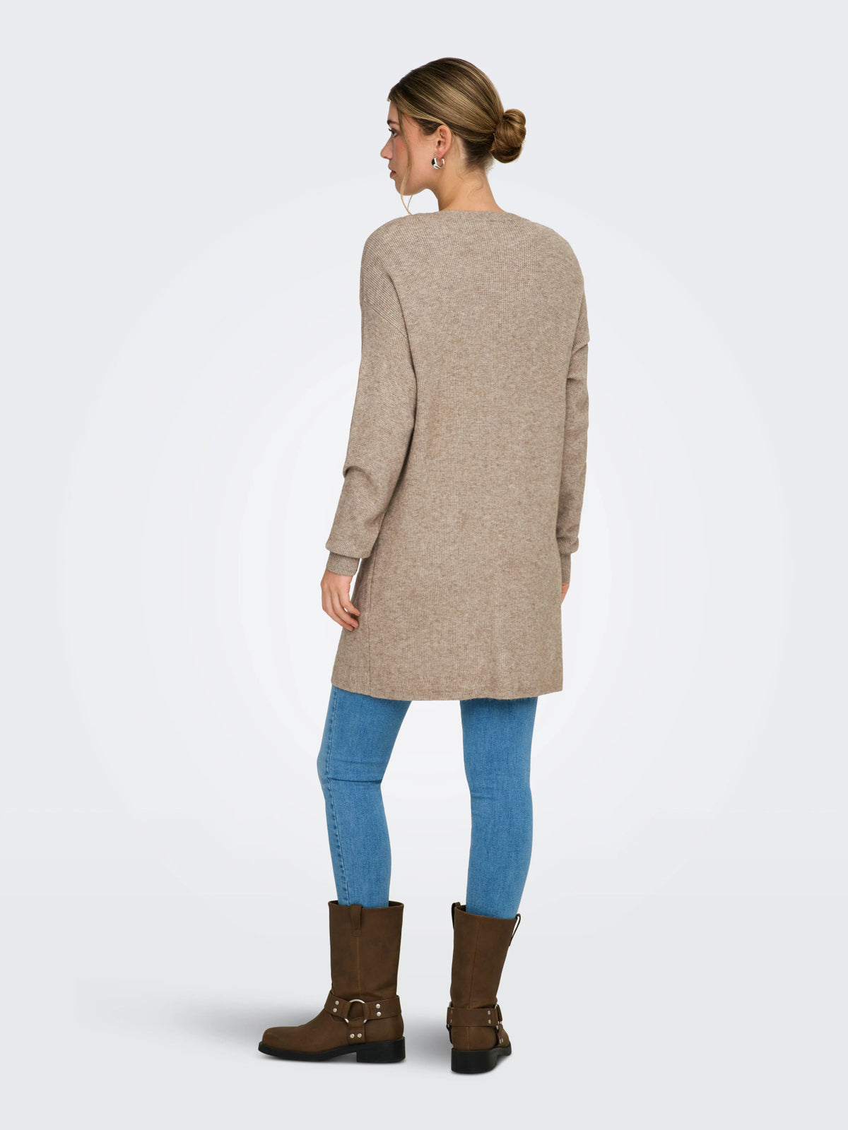 ONLIBI LIFE LS RIB LONG CARDIGAN EX KNT