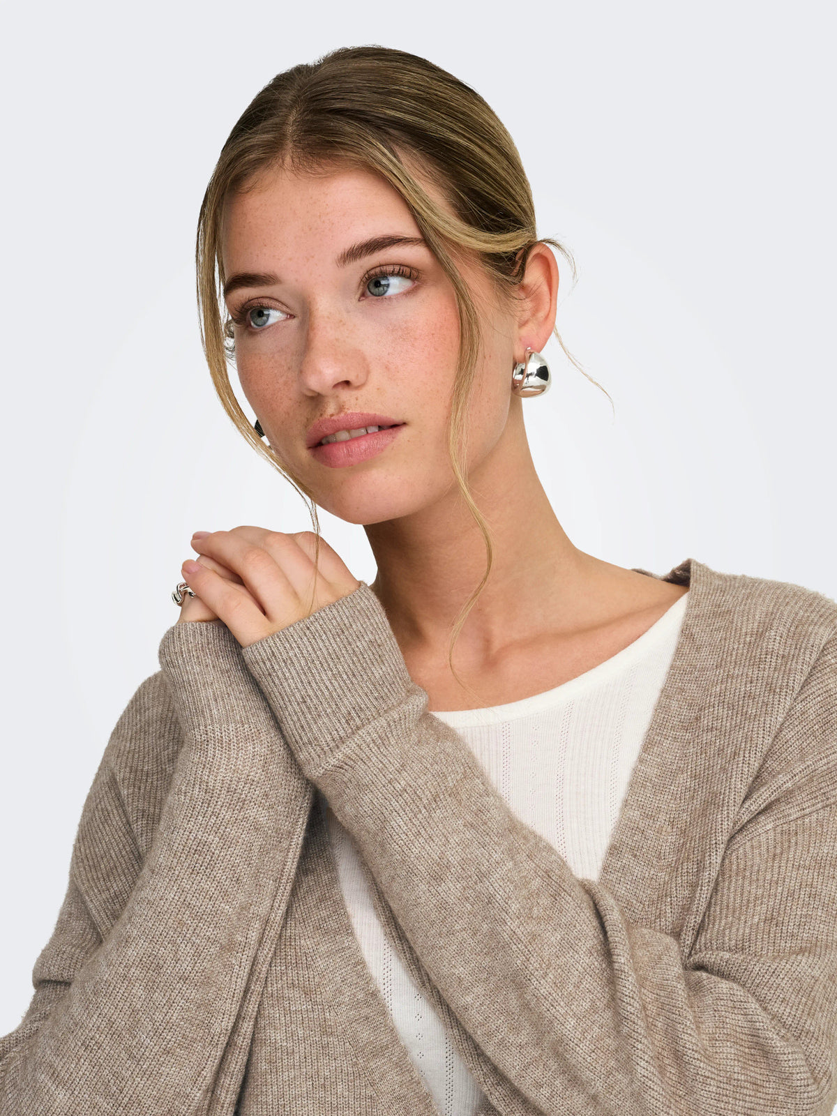 ONLIBI LIFE LS RIB LONG CARDIGAN EX KNT