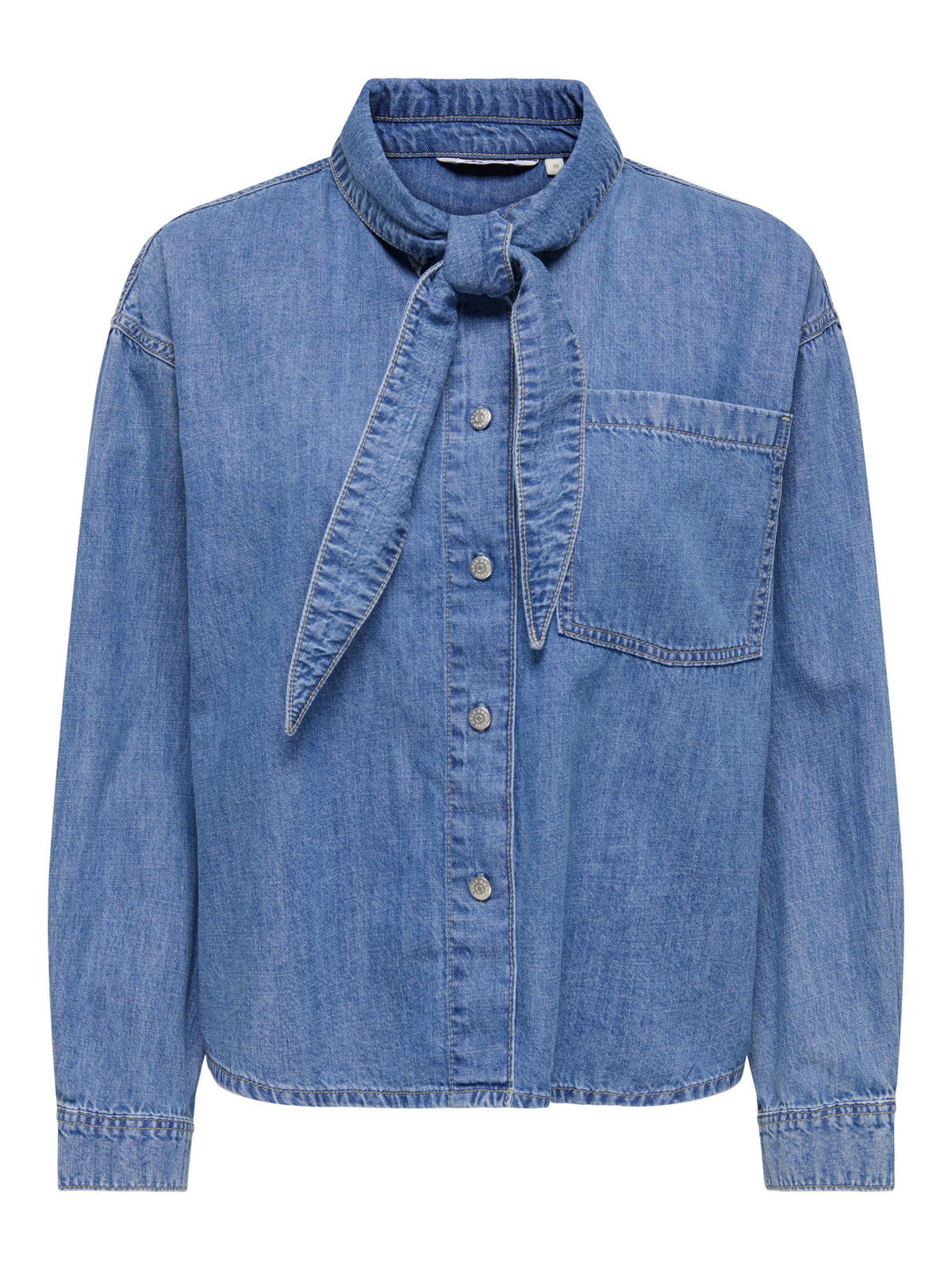 ONLALISIA LS BOW SHIRT DNM AKM