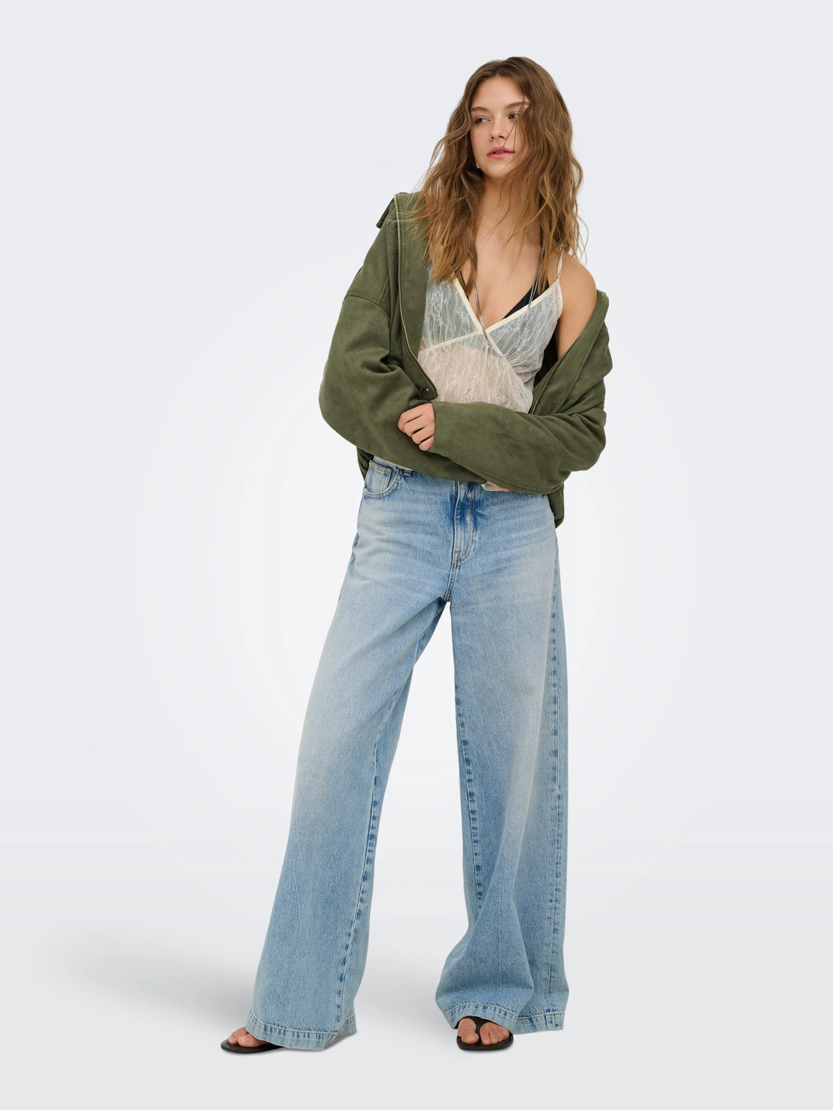 ONLMOON-STINA FAUX SUEDE BOMBER PNT NOOS