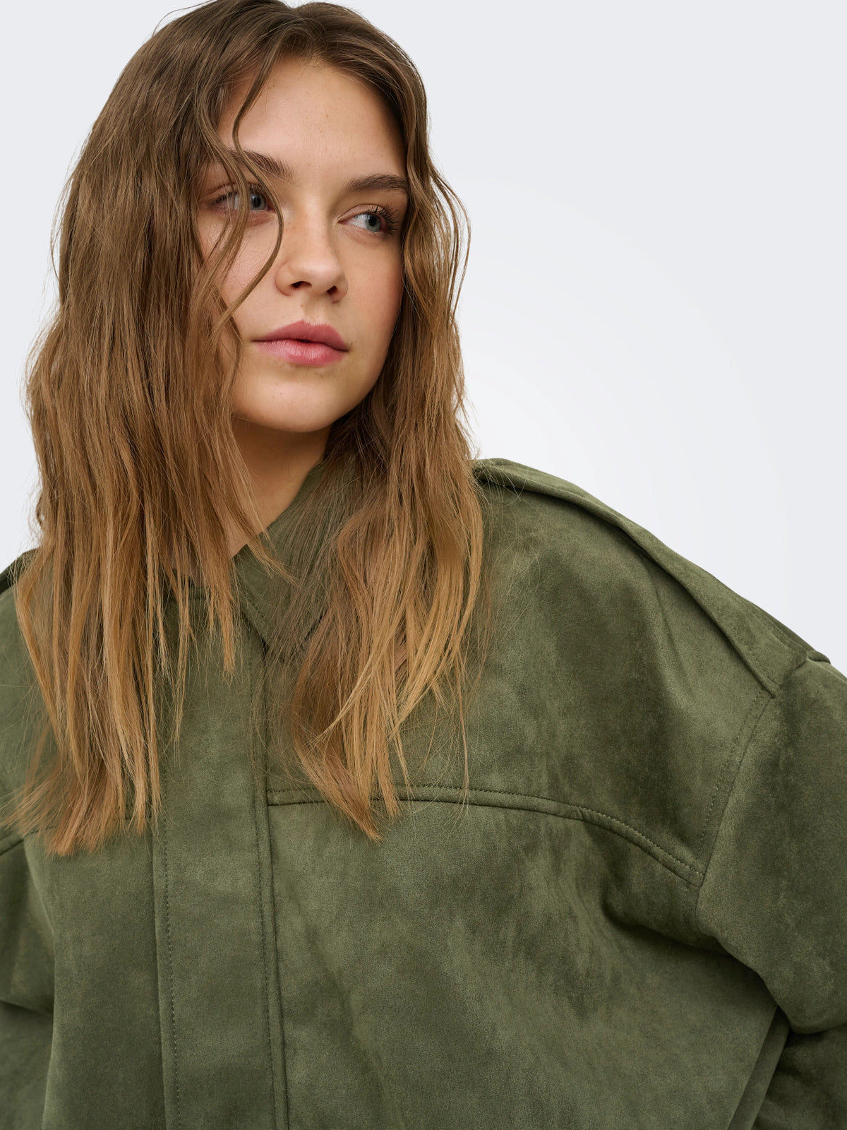 ONLMOON-STINA FAUX SUEDE BOMBER PNT NOOS