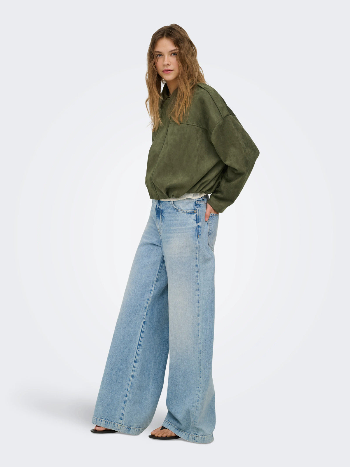 ONLMOON-STINA FAUX SUEDE BOMBER PNT NOOS
