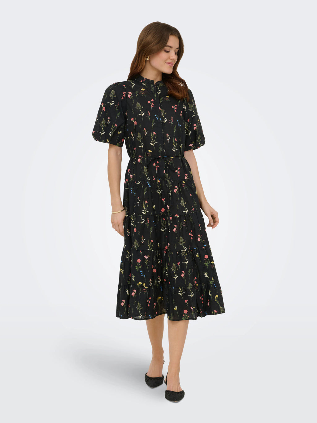 ONLELMA S/S LONG BELT DRESS WVN EX