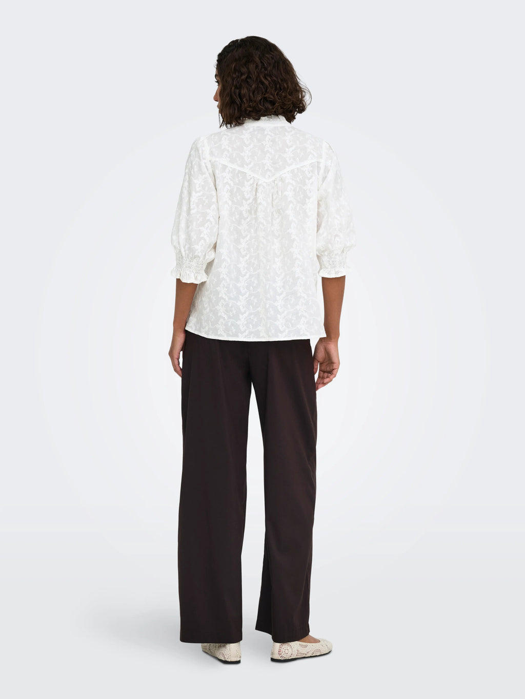ONLRAYA 3/4 EMB SHIRT WVN NOOS