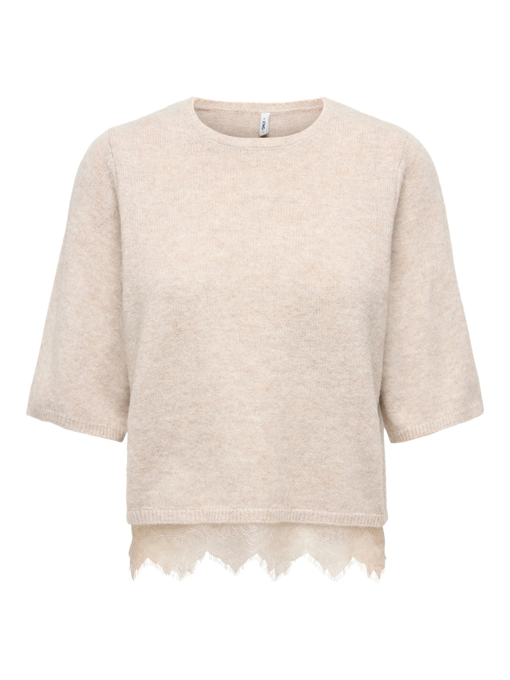 ONLALIVIA SS O-NECK LACE MIX KNT NOOS