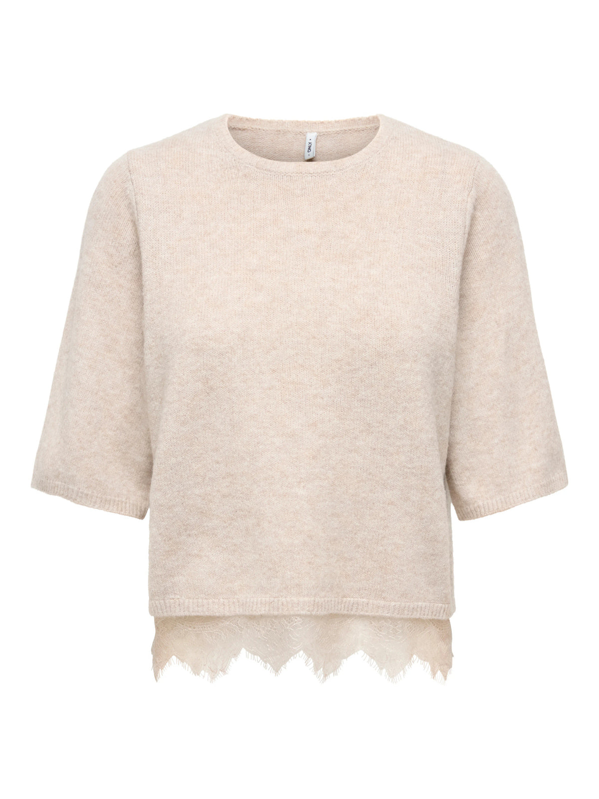 ONLALIVIA SS O-NECK LACE MIX KNT NOOS