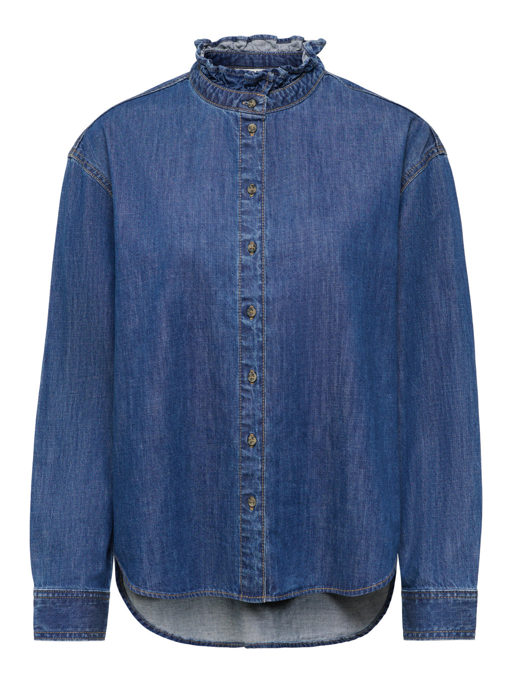ONLALARA L/S FRILL DNM SHIRT AKM